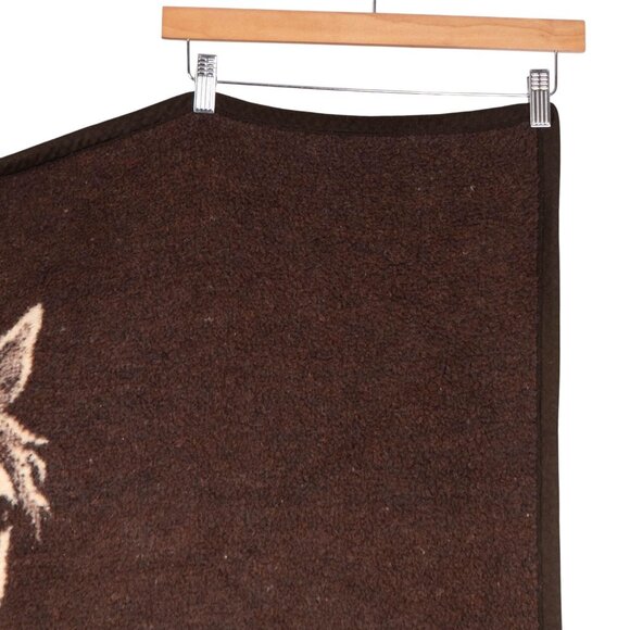 TAC VTG Horse Throw Blanket Brown Galloping Water Reversible Western USA - Picture 5 of 9